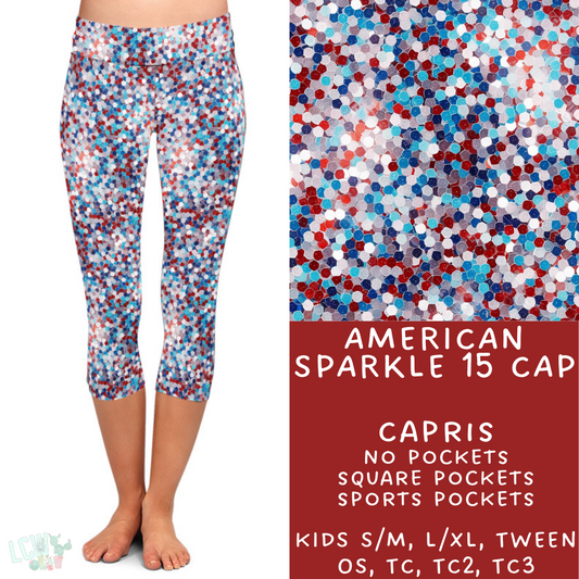 Ready To Ship - American Sparkle 15 Capris