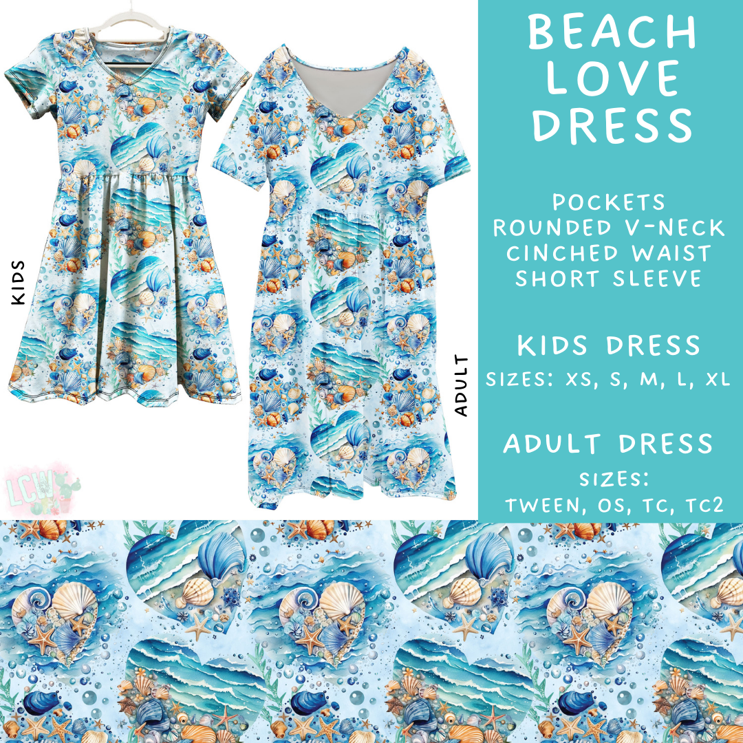 Batch #307 - Sea Life - Closes 3/20 - ETA mid May - Beach Love Adult & Kids Dresses