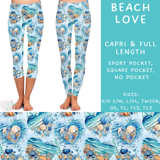 Batch #307 - Sea Life - Closes 3/20 - ETA mid May - Beach Love Full and Capri Length Leggings