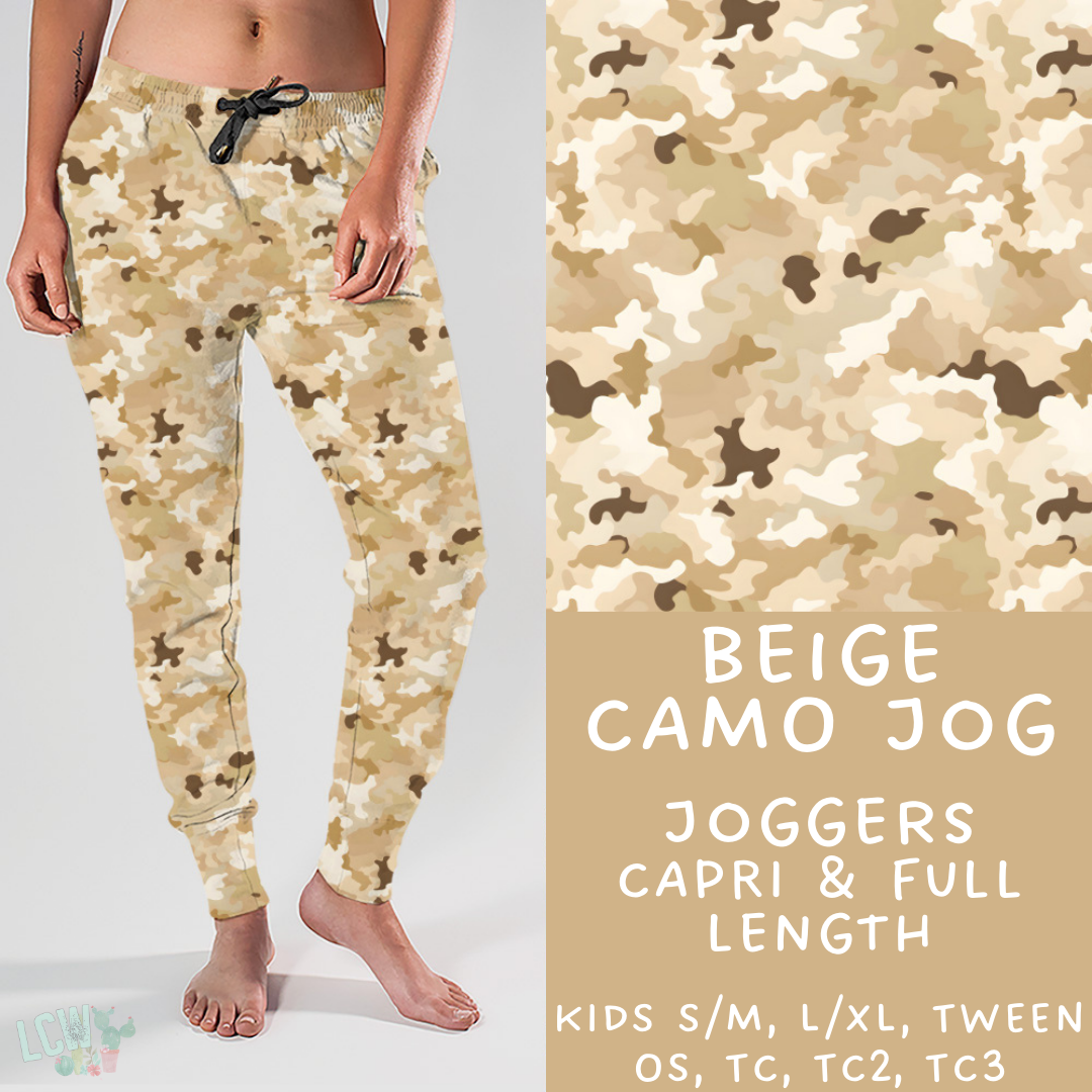 Batch #303 - Camo Colors - Closing 3/13, ETA mid May - Beige Camo Joggers