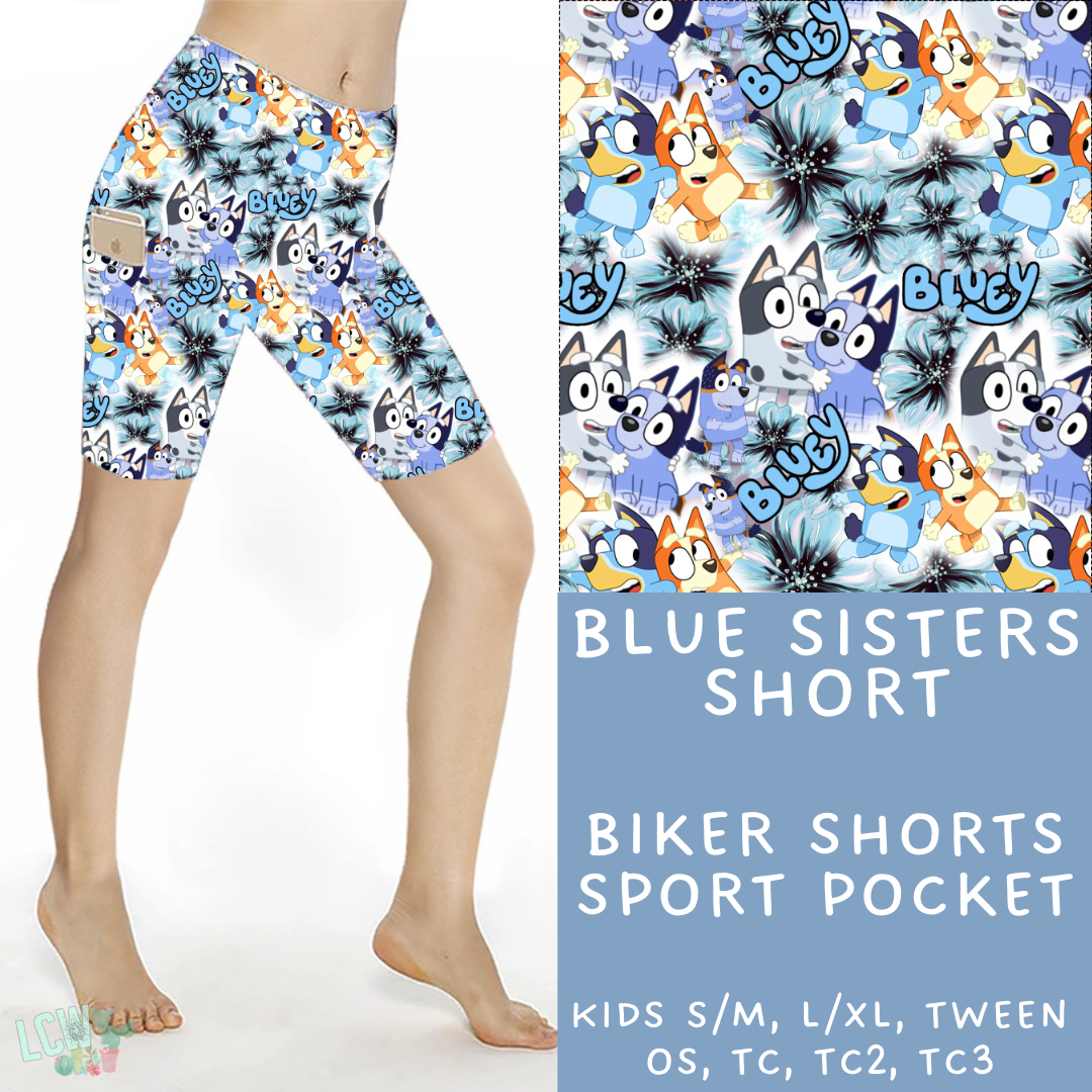 Ready To Ship - Blue Sisters Biker Short