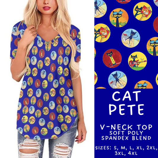 Batch #308 - Storybook Collection 2 - Closes 3/21 - ETA mid May - Cat Pete V-Neck Tee