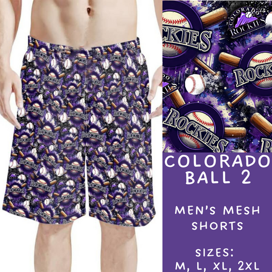 Batch #310 - Men's Baseball Shorts - Closes 3/26 - ETA mid/late May - Colorado Ball 2 Men's Shorts