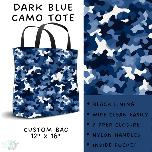 Batch #303 - Camo Colors - Closing 3/13, ETA mid May - Dark Blue Camo Tote