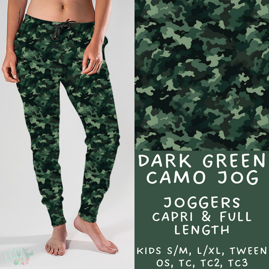 Batch #303 - Camo Colors - Closing 3/13, ETA mid May - Dark Green Camo Joggers