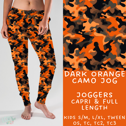 Batch #303 - Camo Colors - Closing 3/13, ETA mid May - Dark Orange Camo Joggers