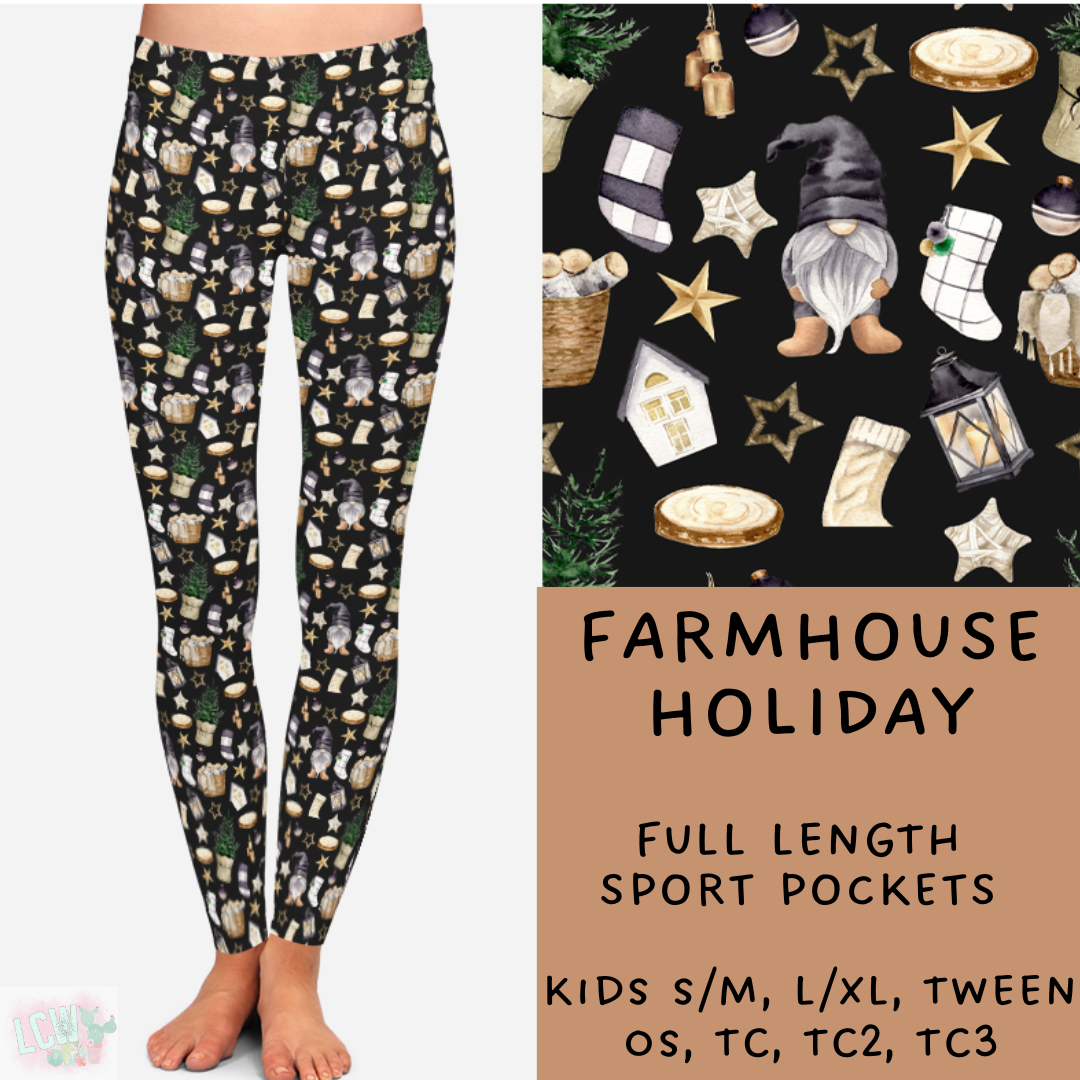 Ready To Ship - Farmhouse Holiday Leggings & Capris