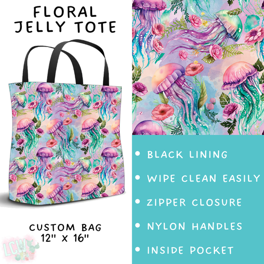 Batch #307 - Sea Life - Closes 3/20 - ETA mid May - Floral Jelly Tote