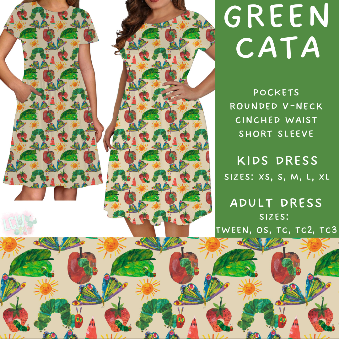 Batch #308 - Storybook Collection 2 - Closes 3/21 - ETA mid May - Green Cata Adult & Kids Dresses