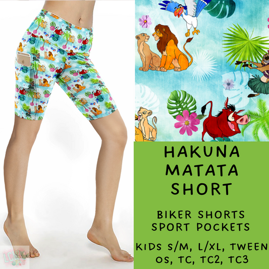 Ready To Ship - Hakuna Matata Biker Shorts