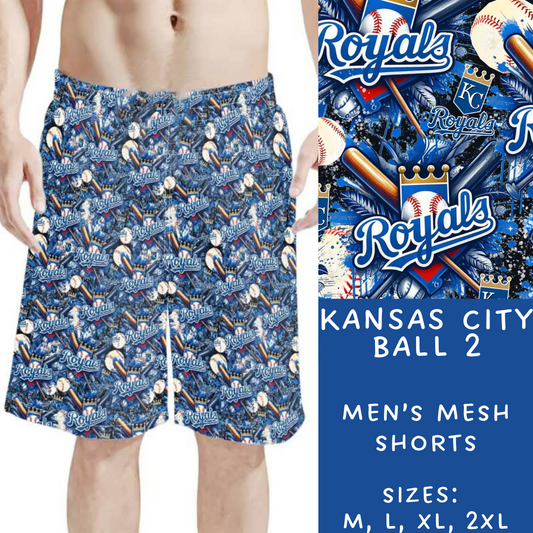 Batch #310 - Men's Baseball Shorts - Closes 3/26 - ETA mid/late May - Kansas City Ball 2 Men's Shorts