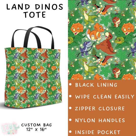 Batch #308 - Storybook Collection 2 - Closes 3/21 - ETA mid May - Land Dinos Tote