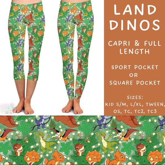 Batch #308 - Storybook Collection 2 - Closes 3/21 - ETA mid May - Land Dinos Full and Capri Length Leggings