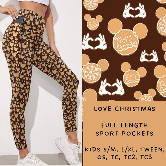 Ready To Ship - Love Christmas Leggings