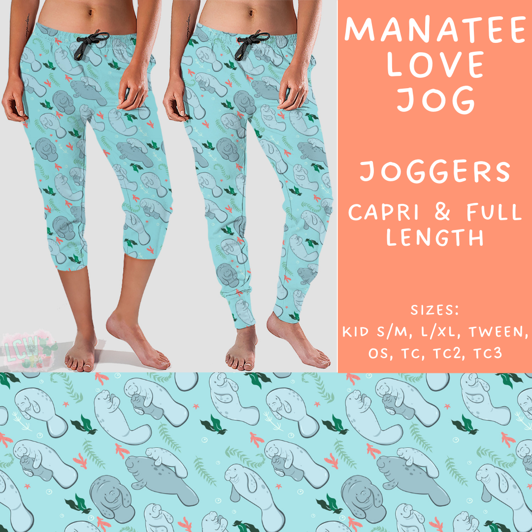 Batch #307 - Sea Life - Closes 3/20 - ETA mid May - Manatee Love Full and Capri Length Joggers