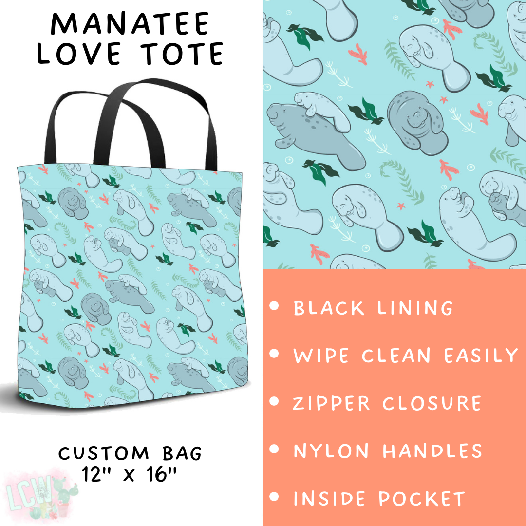 Batch #307 - Sea Life - Closes 3/20 - ETA mid May - Manatee Love Tote