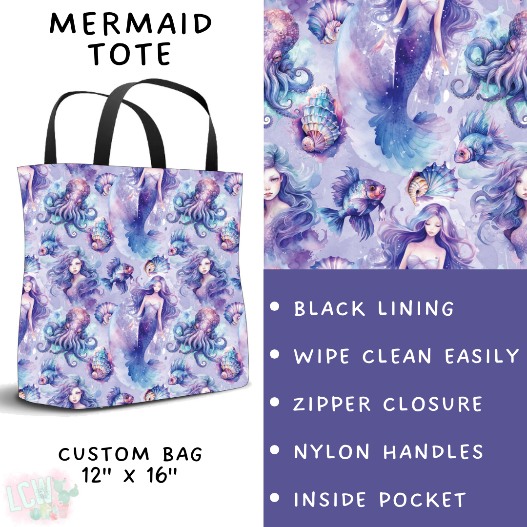 Batch #307 - Sea Life - Closes 3/20 - ETA mid May - Mermaid Tote