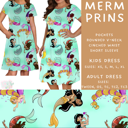 Batch #302 - Magical Faves 11 - Closes 3/12 - ETA early/mid May - Merm Prins Adult & Kids Dresses