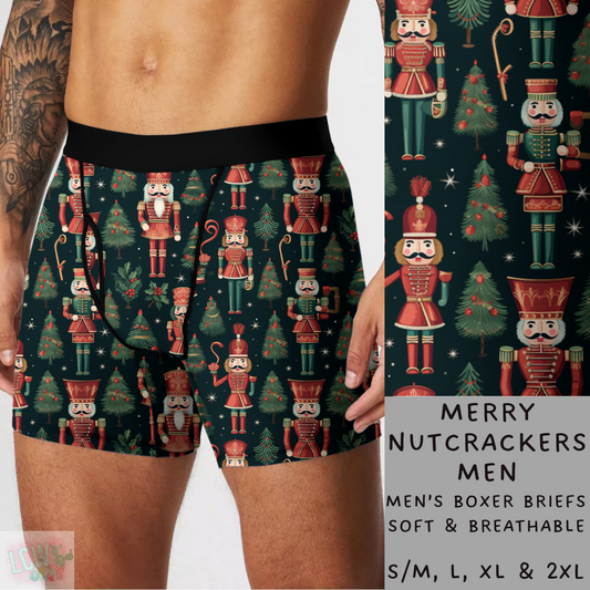 Ready To Ship - Merry Nutcrackers Mens Boxer Briefs - XL