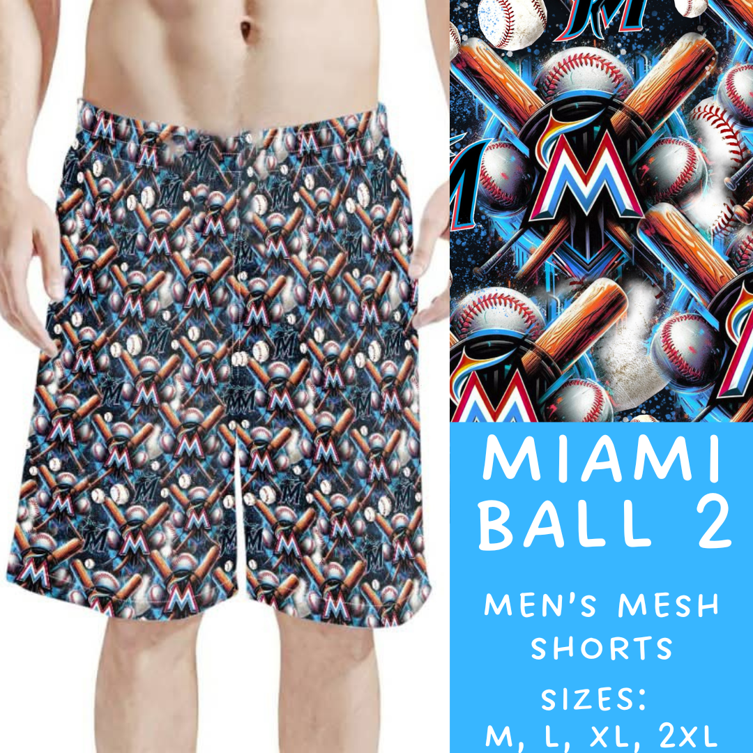 Batch #310 - Men's Baseball Shorts - Closes 3/26 - ETA mid/late May - Miami Ball 2 Men's Shorts