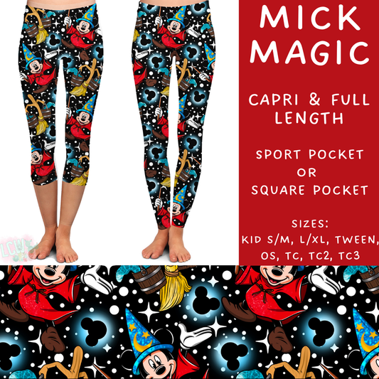 Batch #302 Magical Faves 11 - Closes 3/12 - ETA early/mid May - Mick Magic Full and Capri Length Leggings