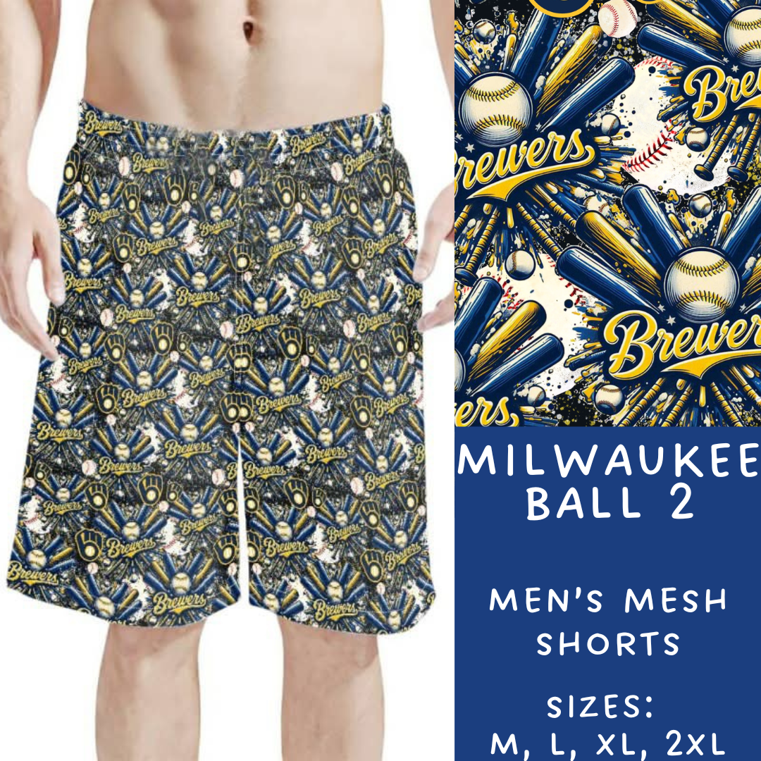 Batch #310 - Men's Baseball Shorts - Closes 3/26 - ETA mid/late May - Milwaukee Ball 2 Men's Shorts