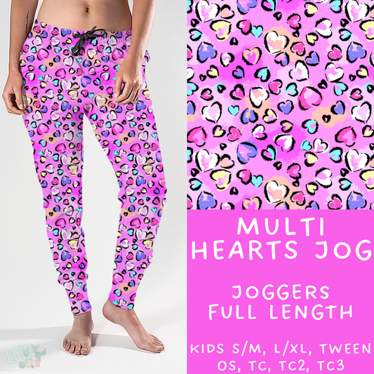 Ready To Ship - Multi Hearts Joggers