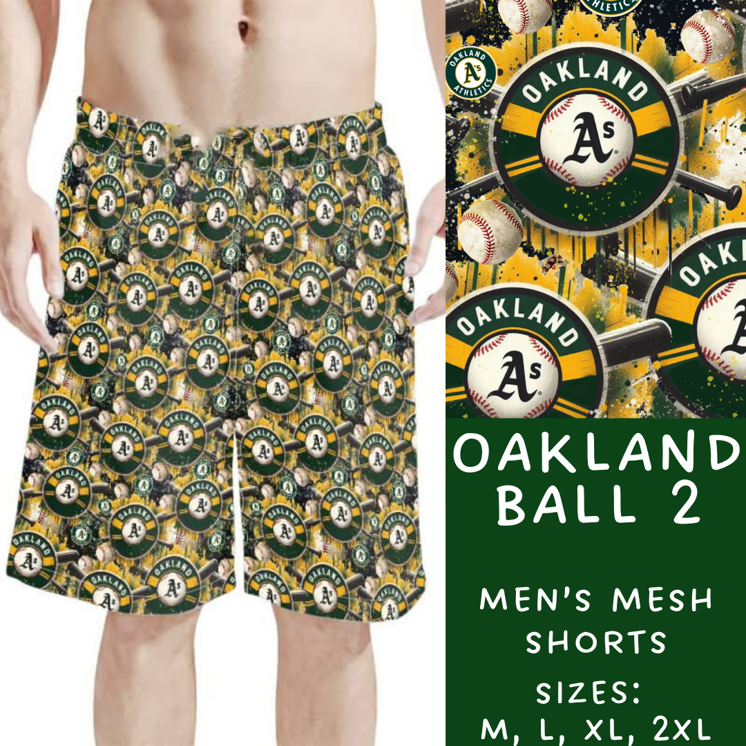 Batch #310 - Men's Baseball Shorts - Closes 3/26 - ETA mid/late May - Oakland Ball 2 Men's Shorts