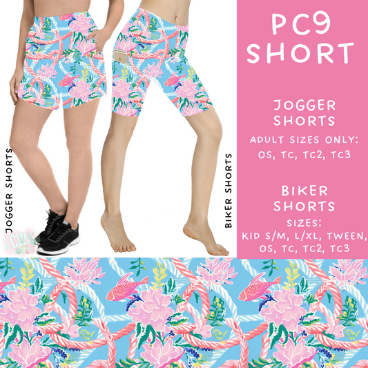 Batch #311 - Preppy Coastal - Closes 3/27 - ETA late May - PC9 Biker & Jogger Shorts