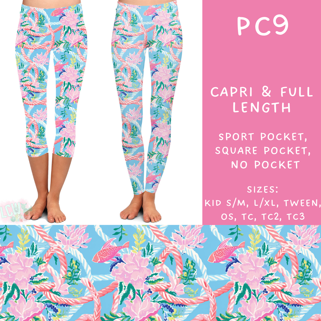 Batch #311 - Preppy Coastal - Closes 3/27 - ETA late May - PC9 Full and Capri Length Leggings