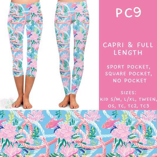 Batch #311 - Preppy Coastal - Closes 3/27 - ETA late May - PC9 Full and Capri Length Leggings