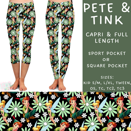 Batch #302 Magical Faves 11 - Closes 3/12 - ETA early/mid May - Pete & Tink Full and Capri Length Leggings