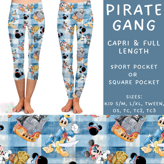 Batch #302 Magical Faves 11 - Closes 3/12 - ETA early/mid May - Pirate Gang Full and Capri Length Leggings