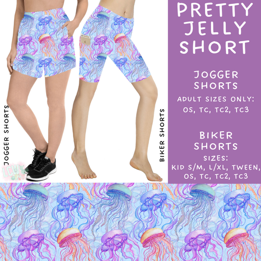 Batch #307 - Sea Life - Closes 3/20 - ETA mid May - Pretty Jelly Biker & Jogger Shorts