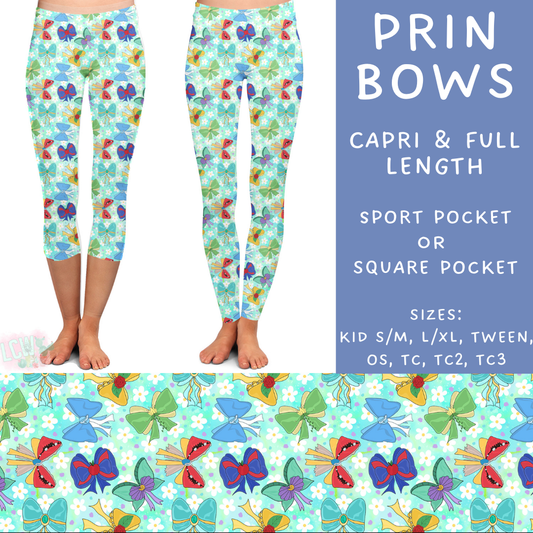 Batch #302 Magical Faves 11 - Closes 3/12 - ETA early/mid May - Prin Bows Full and Capri Length Leggings