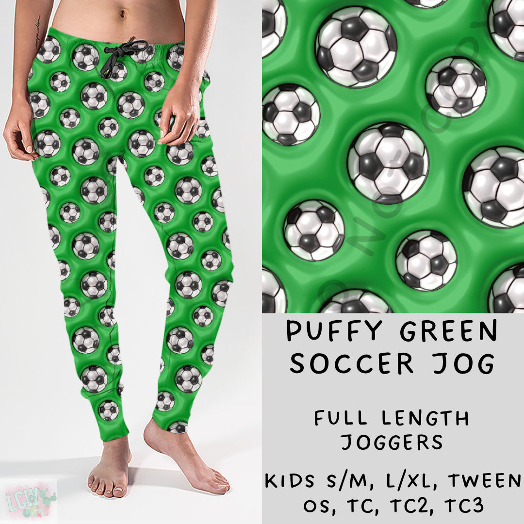 Ready To Ship - Puffy Puffy Sports - Puffy Green Soccer Jog