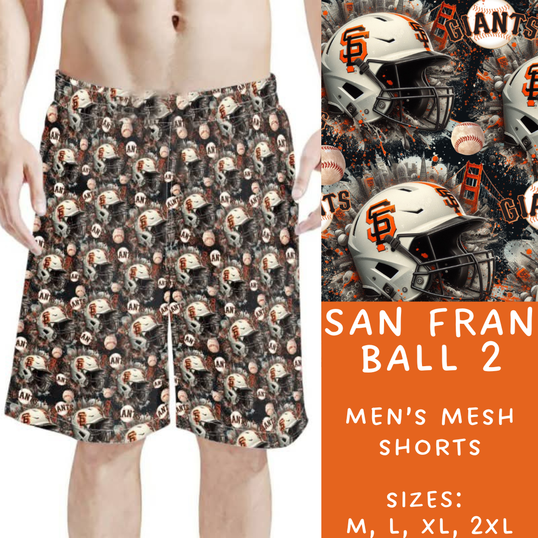 Batch #310 - Men's Baseball Shorts - Closes 3/26 - ETA mid/late May - San Fran Ball 2 Men's Shorts