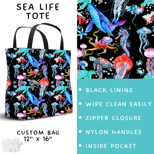 Batch #307 - Sea Life - Closes 3/20 - ETA mid May - Sea Life Tote