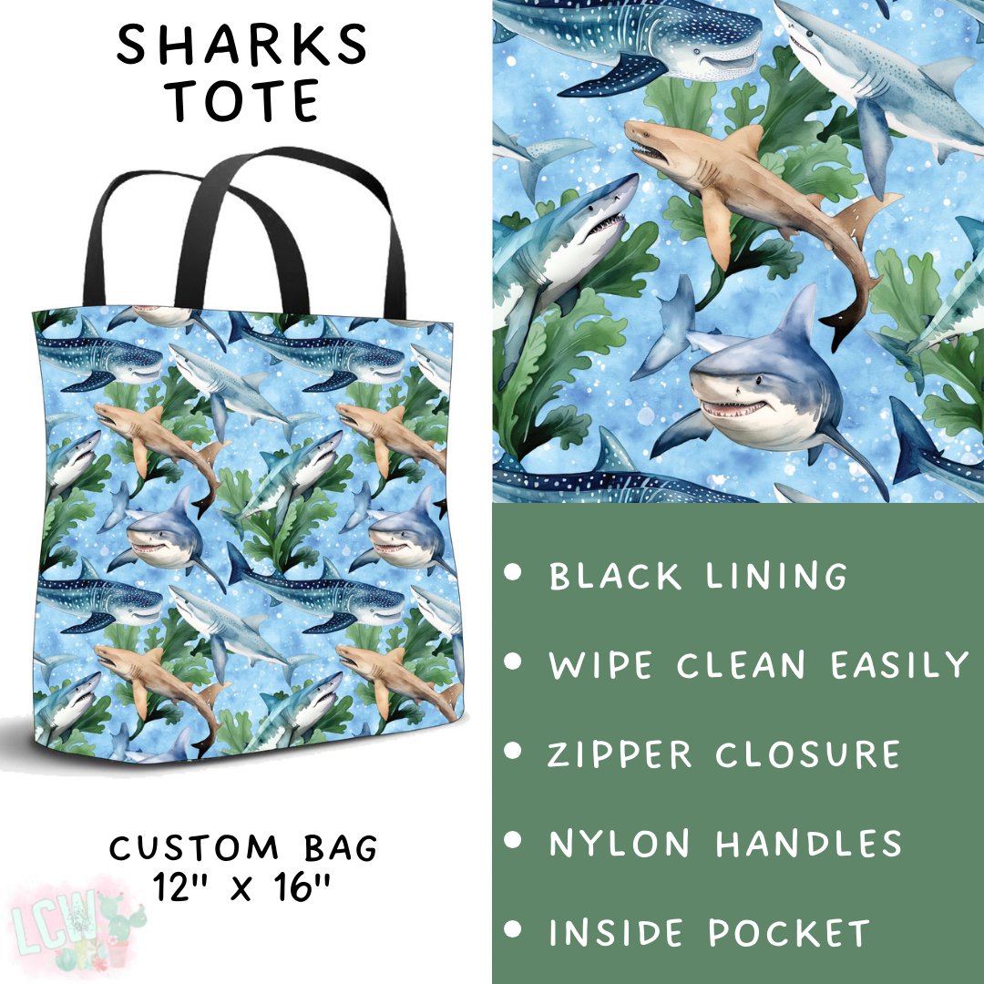 Batch #307 - Sea Life - Closes 3/20 - ETA mid May - Sharks Tote