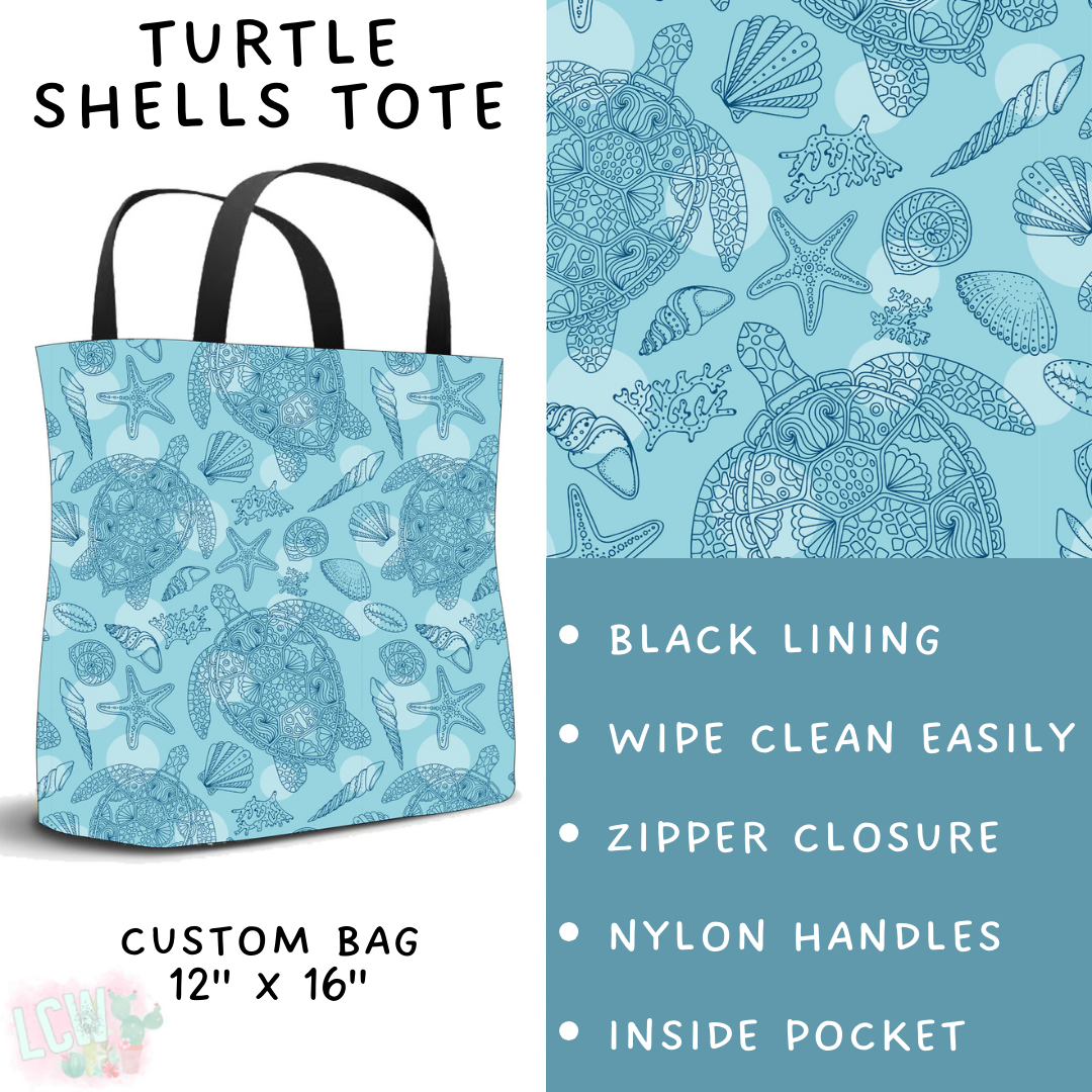 Batch #307 - Sea Life - Closes 3/20 - ETA mid May - Turtle Shells Tote